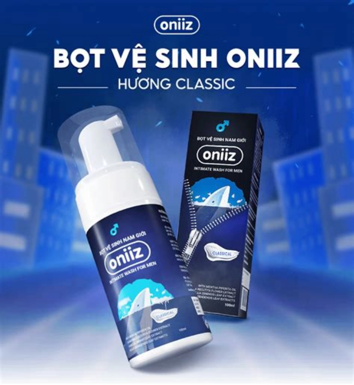 Bọt vệ sinh nam giới Oniiz dạng bọt – thiết kế chai 100ml sang trọng