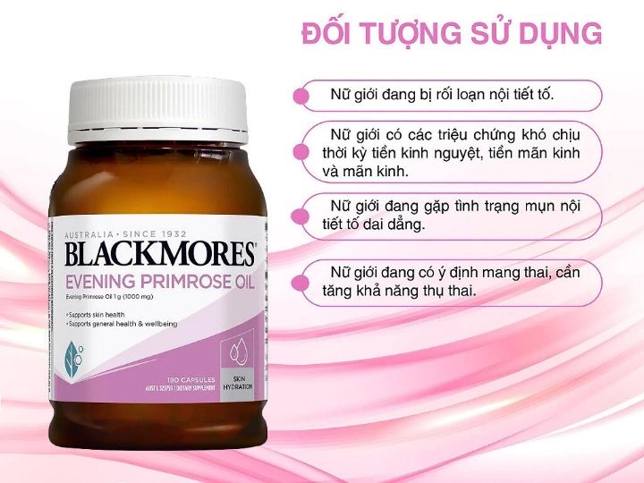 Phụ nữ nên uống tinh dầu hoa anh thảo Blackmores để cân bằng nội tiết và làm đẹp da