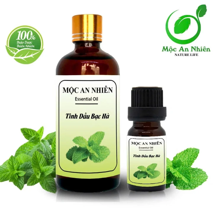 Chai tinh dầu nguyên chất Mộc An Nhiên dung tích 100ml và 50ml