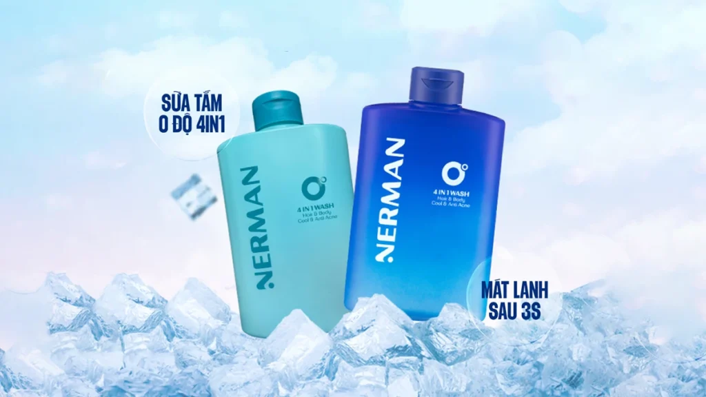 Sữa Tắm Gội Toàn Thân Nerman 4 trong 1 – Trị Mụn Lưng, Làm Mát, Lưu ...
