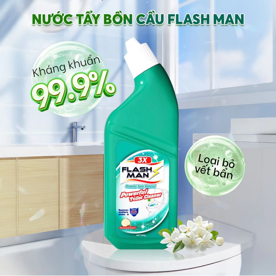 Nước tẩy bồn cầu Flashman chính hãng – sạch nhanh, thơm lâu