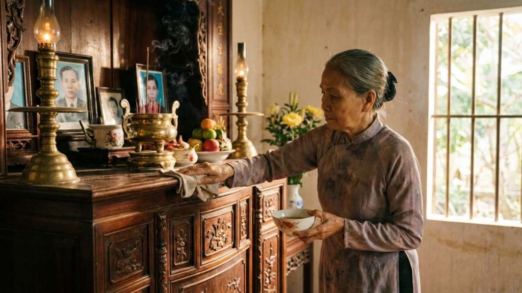 Cách bao sái bàn thờ và tỉa chân nhang chuẩn phong thủy